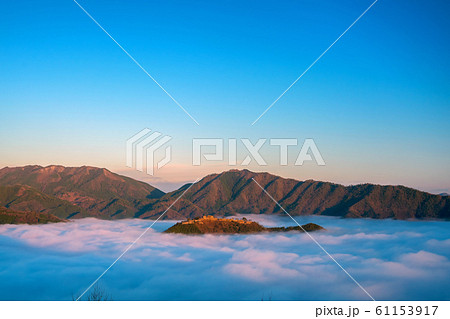 立雲峡から見る竹田城跡の雲海 61153917