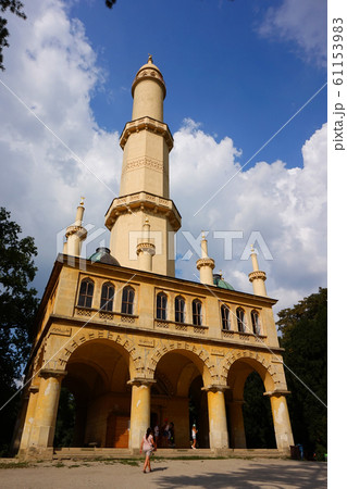 minaret tower in Lednice castle areal 61153983
