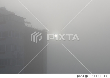 severe fog and haze in the city severe fog and haze in the city 61155214