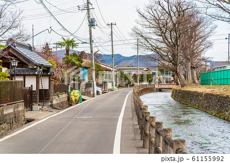 城下町の風景　沢端川　宮城県白石市 61155992