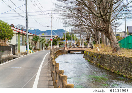 城下町の風景　沢端川　宮城県白石市 61155993