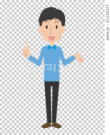 Male whole body explanation teaching teaching commentary 61156327