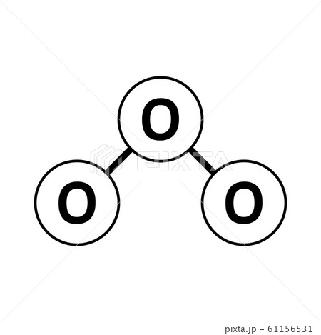 Ozone molecule icon. Ozone molecule icon. 61156531