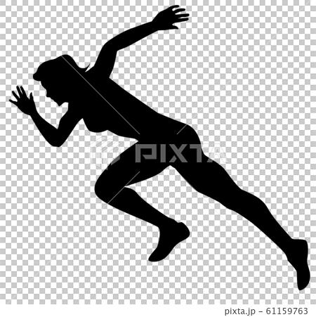 オリンピック競技 陸上女子走り 01のイラスト素材