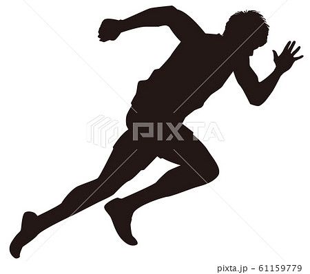 オリンピック競技 陸上男子走り 01のイラスト素材 61159779 Pixta