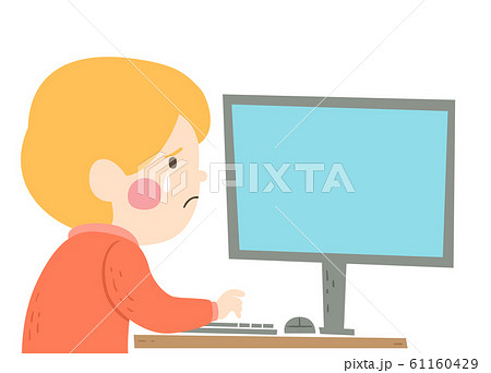 Kid Boy Children Help Line Website Illustration Kid Boy Children Help Line Website Illustration 61160429