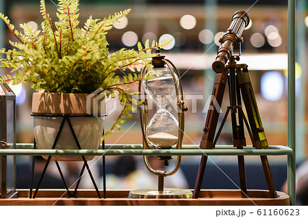 telescope and sand clock decoration telescope and sand clock decoration 61160623