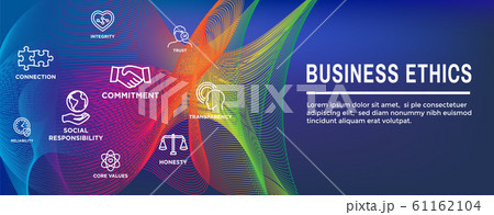 Business Ethics Web Banner and Icon Set with 61162104