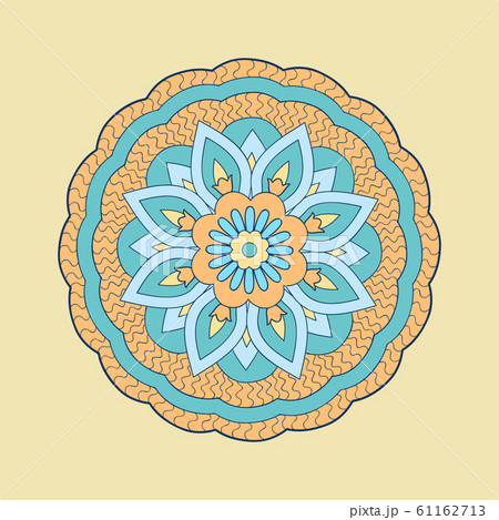 Colorful mandala on the beige background 61162713