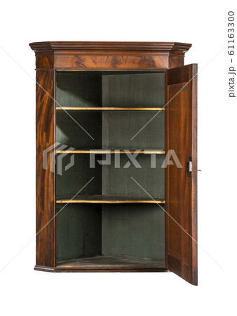 vintage mahogany hanging wall corner cupboard 61163300