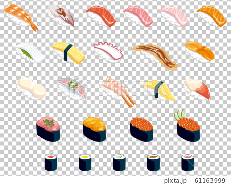 いろいろお寿司アイコン 61163999