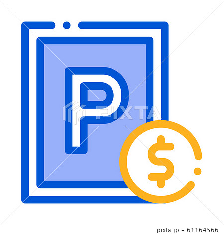 Parking Fee Icon Vector Outline Illustration Parking Fee Icon Vector Outline Illustration 61164566