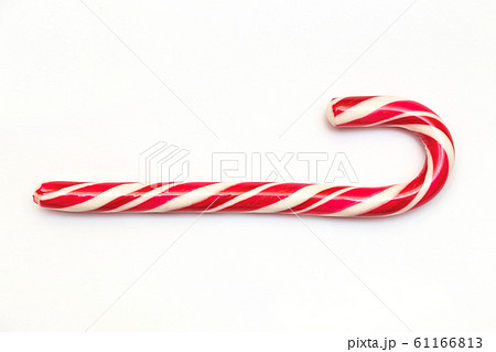 Christmas candy cane isolated on white 61166813