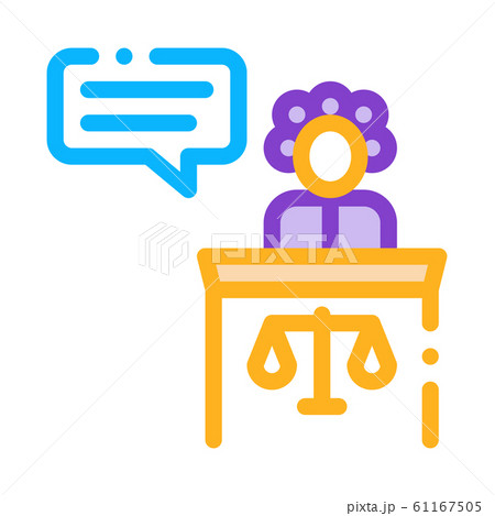Female Witness Law And Judgement Icon Vector Illustration Female Witness Law And Judgement Icon Vector Illustration 61167505