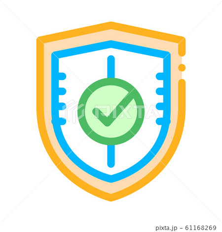 Shield Guard Protection Approved Mark Vector Icon 61168269