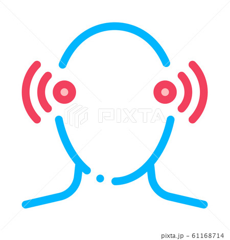 Pin Ears Temple Pain Silhouette Headache Vector 61168714