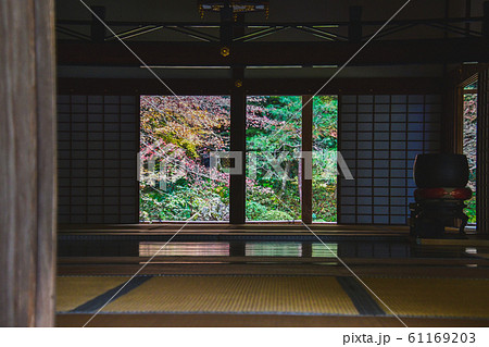 扉、床、畳などを使って秋の風景を切り取った写真 南禅院 京都 扉、床、畳などを使って秋の風景を切り取った写真 南禅院 京都 61169203