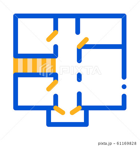 House Apartment Planning Vector Thin Line Icon 61169828