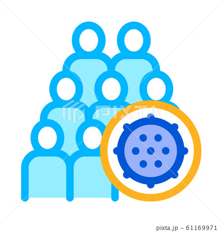 Bacteria Germ And People Vector Thin Line Icon 61169971