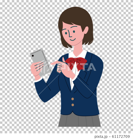 School uniforms, women, smartphones, mobile phones School uniforms, women, smartphones, mobile phones 61172709