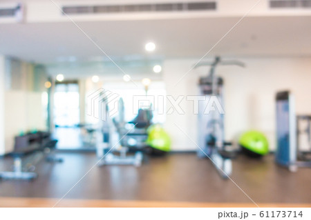 Abstract blur gym room interior with fitness equipment Abstract blur gym room interior with fitness equipment 61173714