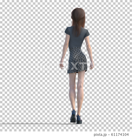 Casual fashion woman posing, perming3DCG illustration material Casual fashion woman posing, perming3DCG illustration material 61174104