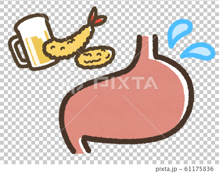 食べ過ぎに困る胃 食べ過ぎに困る胃 61175836
