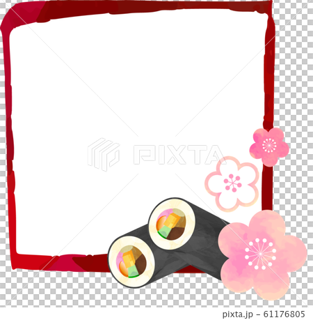 Frame _ frame _ setsubun _ ehomaki _ evil rescue _ set _ illustration _ vector 61176805