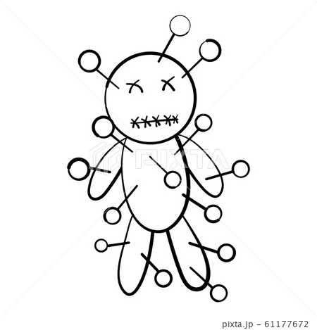 voodoo doll isolated illustration on white voodoo doll isolated illustration on white 61177672
