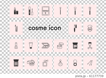 コスメ アイコン シンプル セット おしゃれのイラスト素材 61177739 Pixta