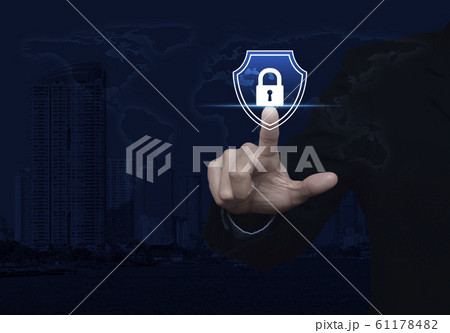 Business security insurance concept, Elements of this image furnished by NASA Business security insurance concept, Elements of this image furnished by NASA 61178482