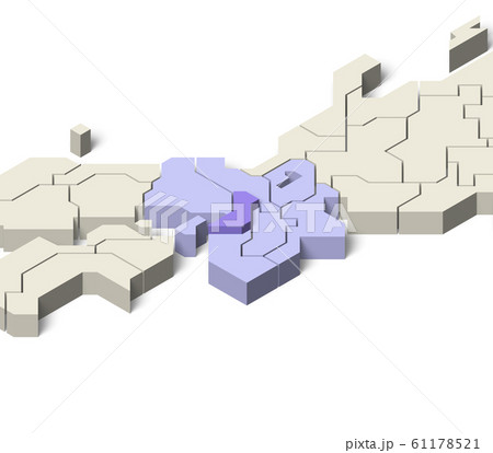 日本地図 近畿地方 大阪府 61178521