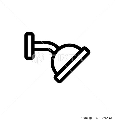 Shower in the bath icon vector. Isolated contour symbol illustration Shower in the bath icon vector. Isolated contour symbol illustration 61179238