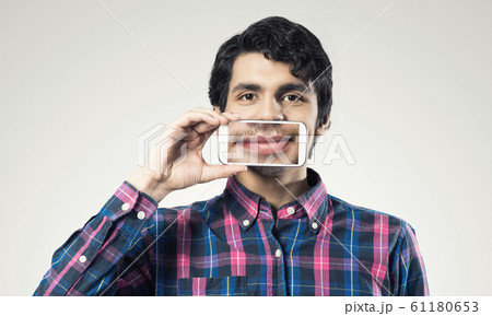 Man with mobile phone Man with mobile phone 61180653