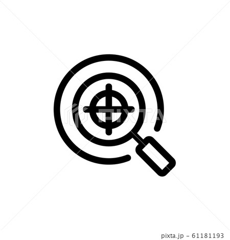 Target icon vector. Isolated contour symbol illustration 61181193