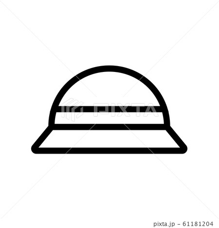 Traveler hat icon vector. Isolated contour symbol illustration Traveler hat icon vector. Isolated contour symbol illustration 61181204