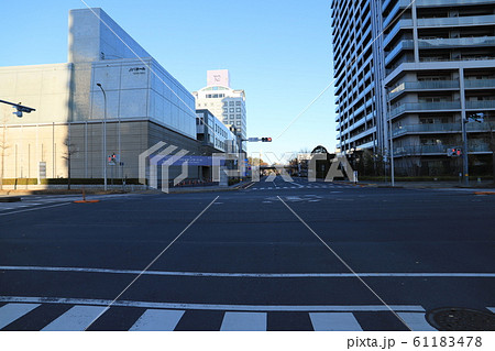 つくば市風景 土浦学園線とつくばセンタービル つくば市風景 土浦学園線とつくばセンタービル 61183478