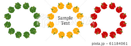 Green, Yellow, Red Bell Pepper Wreaths 61184061