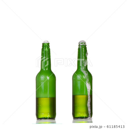 two bottles of beer isolated on white 61185413