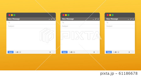 Email template. Blank e-mail browser window. Mail Email template. Blank e-mail browser window. Mail 61186678