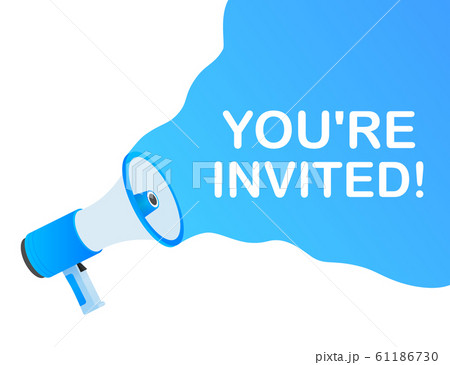 Megaphone Hand, business concept with text You re 61186730
