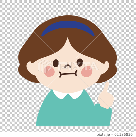 A little girl ③ (something dear face, pointing pose, right) A little girl ③ (something dear face, pointing pose, right) 61186836