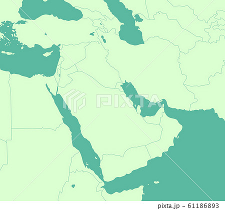 中東・中近東・アラビア半島　マップ・地図　（文字なし） 61186893