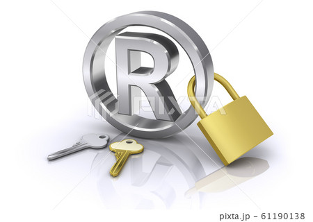 登録商標マークと虫眼鏡 登録商標マークと虫眼鏡 61190138