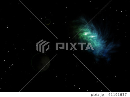 Being shone nebula and star field. 3D rendering Being shone nebula and star field. 3D rendering 61191637