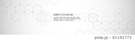 Vector banner design with hexagons abstract background. 61192773