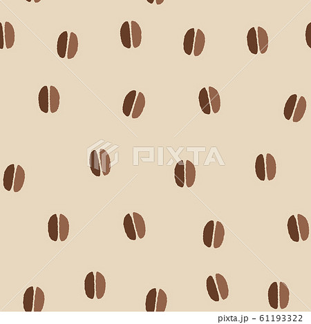 パターン コーヒ豆 モカ 茶色 ブラウンのイラスト素材