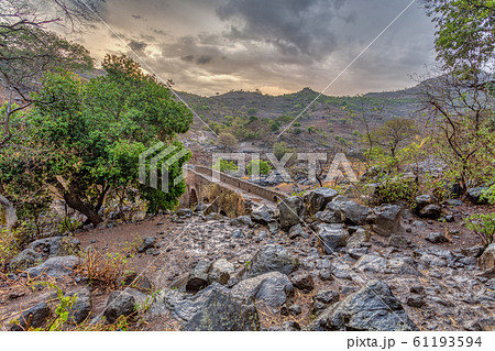 Stone bridge of Ethiopia over the Blue Nile. 61193594