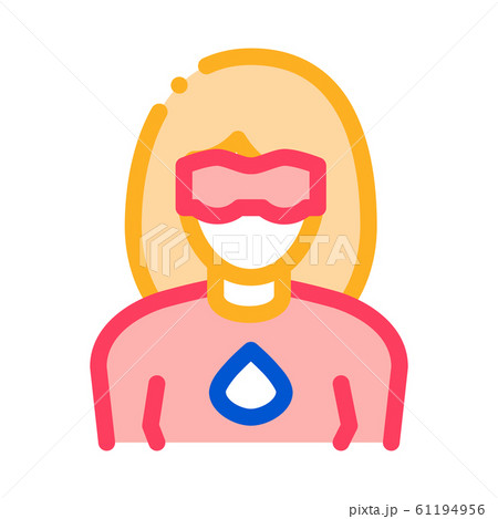 Super Hero Woman Icon Vector Outline Illustration 61194956