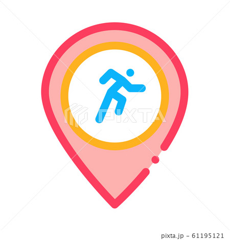 Runner Athlete Geolocation Icon Vector Outline Illustration Runner Athlete Geolocation Icon Vector Outline Illustration 61195121